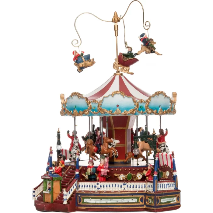 Kersthuisje draaimolen carrousel