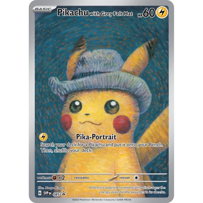Pokemon kaart Pikachu with Grey Felt Hat SVP 085