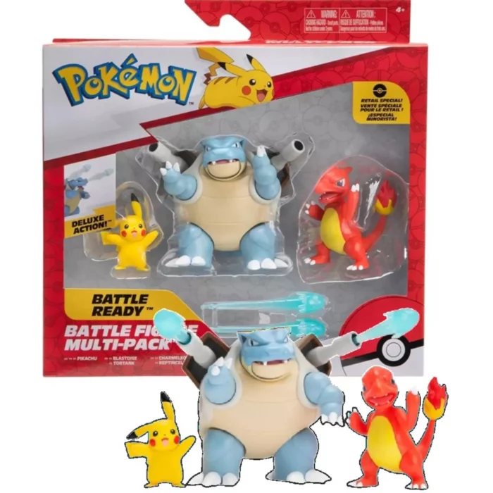 Pokemon Battle Figure Multipack Pikachu Blastoise Charmeleon