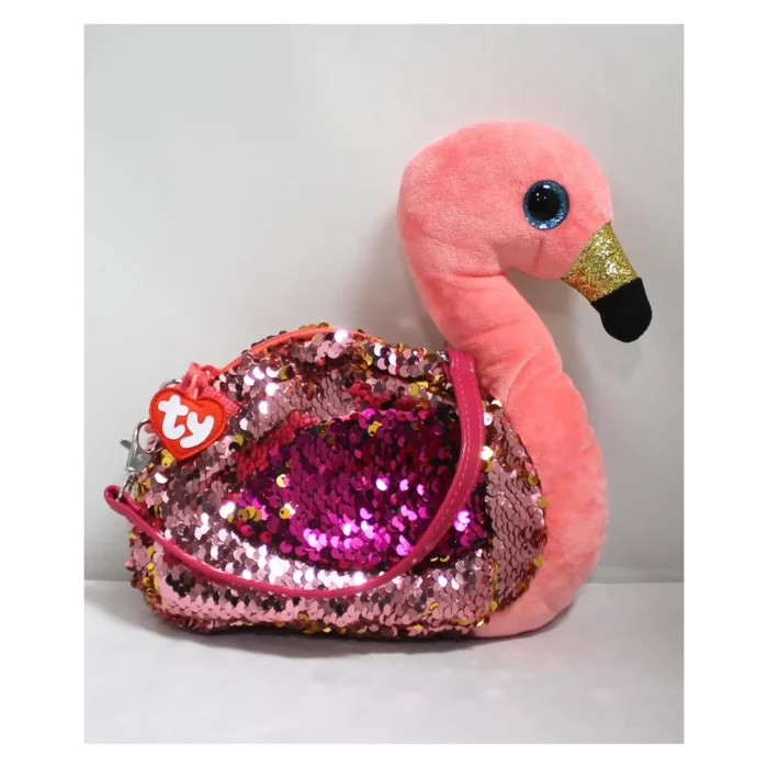 TY Beanie Schoudertas Gilda Flamingo zij